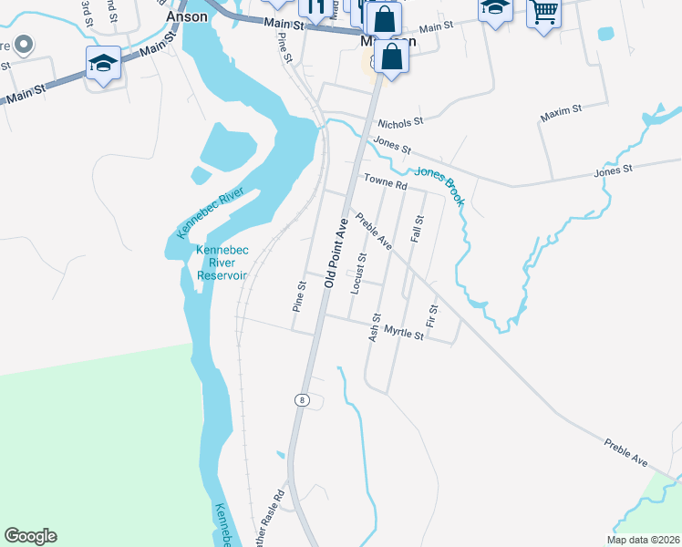 map of restaurants, bars, coffee shops, grocery stores, and more near 106 Old Point Avenue in Madison