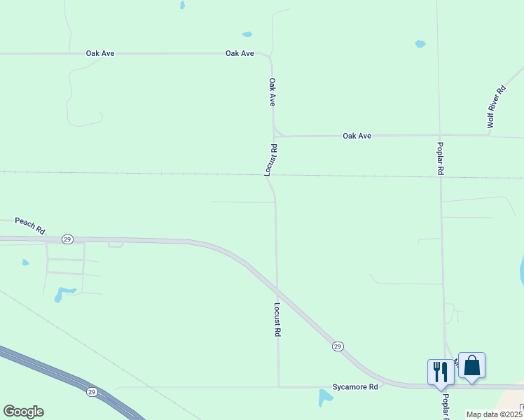 map of restaurants, bars, coffee shops, grocery stores, and more near W7907 Koeller Lane in Shawano