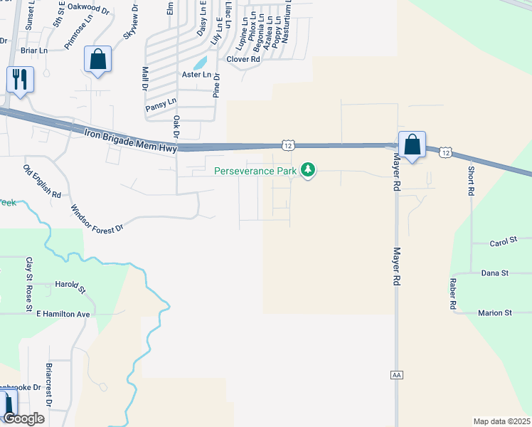 map of restaurants, bars, coffee shops, grocery stores, and more near 6007 U.S. 12 in Eau Claire