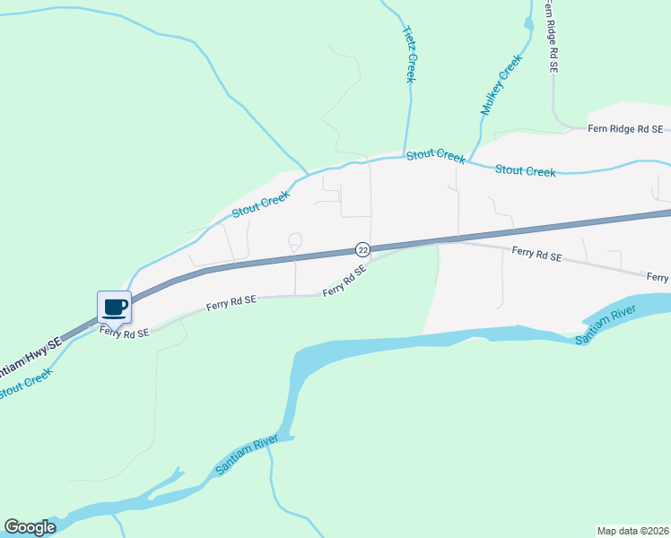 map of restaurants, bars, coffee shops, grocery stores, and more near 20685 Ferry Road Southeast in Stayton