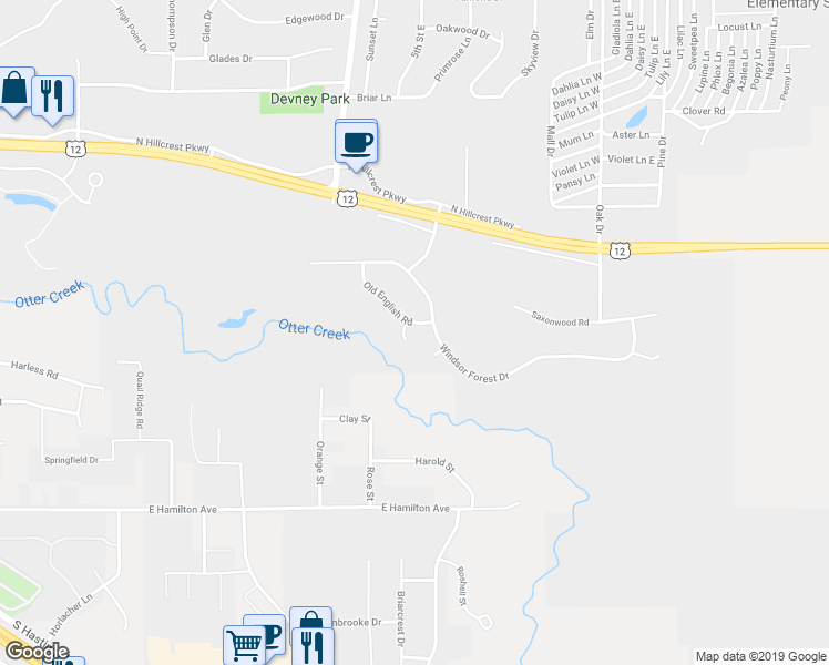 map of restaurants, bars, coffee shops, grocery stores, and more near 941 Cambridge Court in Altoona