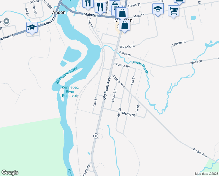 map of restaurants, bars, coffee shops, grocery stores, and more near 106 Old Point Avenue in Madison
