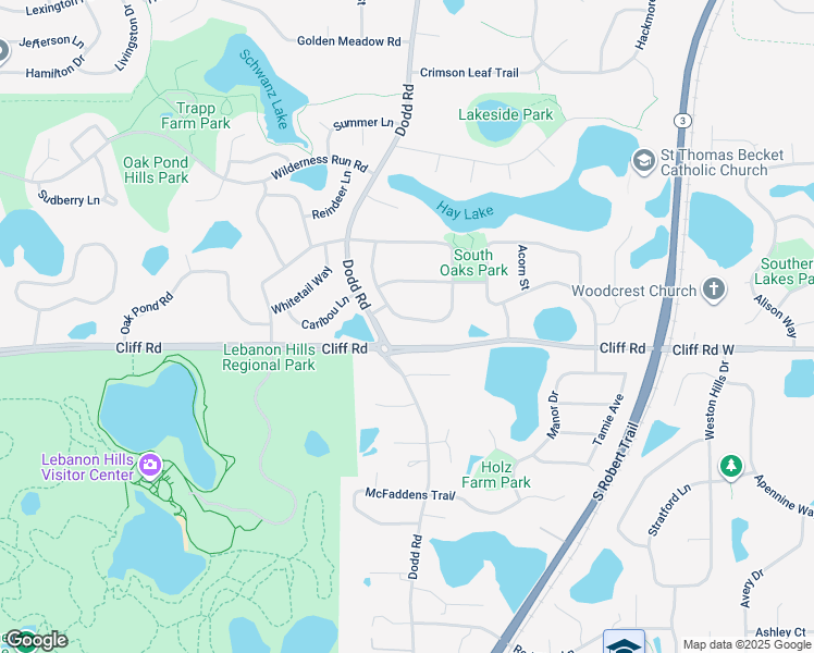 map of restaurants, bars, coffee shops, grocery stores, and more near 4539 Hay Lake Road South in Eagan