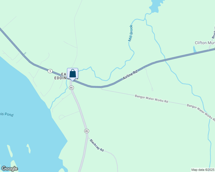 map of restaurants, bars, coffee shops, grocery stores, and more near 1493 Main Road in Eddington