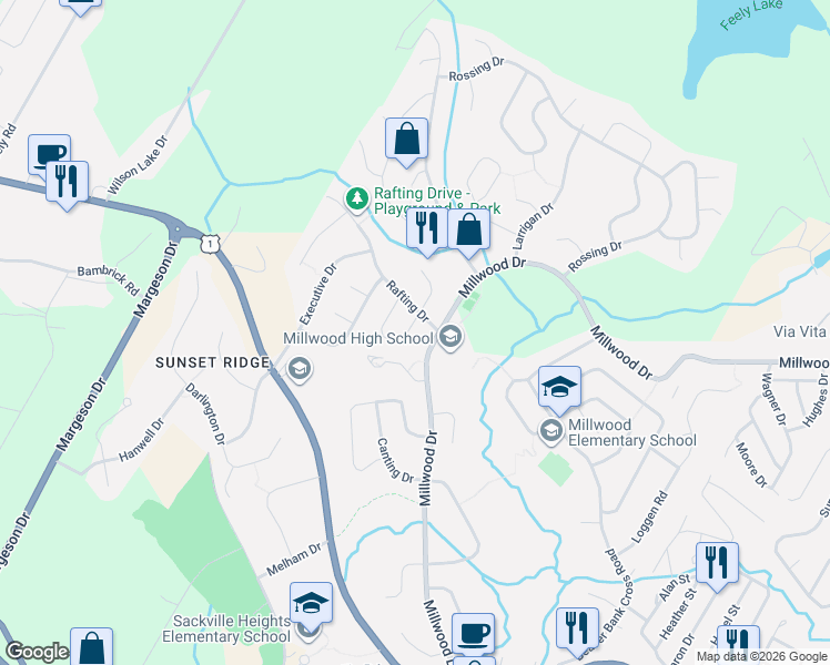 map of restaurants, bars, coffee shops, grocery stores, and more near 10 Trundle Crescent in Middle Sackville