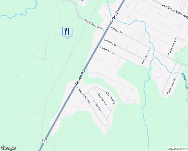 map of restaurants, bars, coffee shops, grocery stores, and more near 64 Harbor View Drive in Saint Albans City