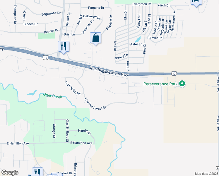 map of restaurants, bars, coffee shops, grocery stores, and more near 620 Saxonwood Road in Altoona