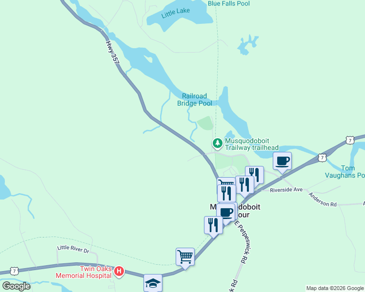 map of restaurants, bars, coffee shops, grocery stores, and more near 123 Nova Scotia 357 in Head of Chezzetcook