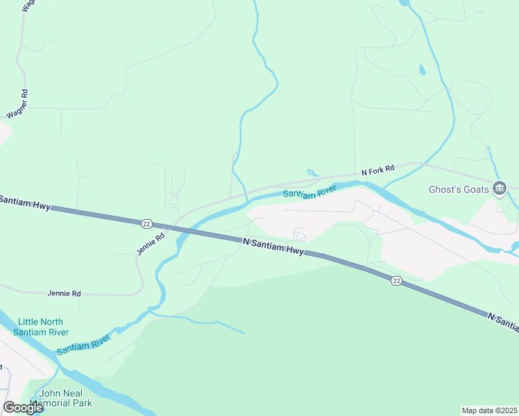 map of restaurants, bars, coffee shops, grocery stores, and more near 23197 Santiam Way in Lyons