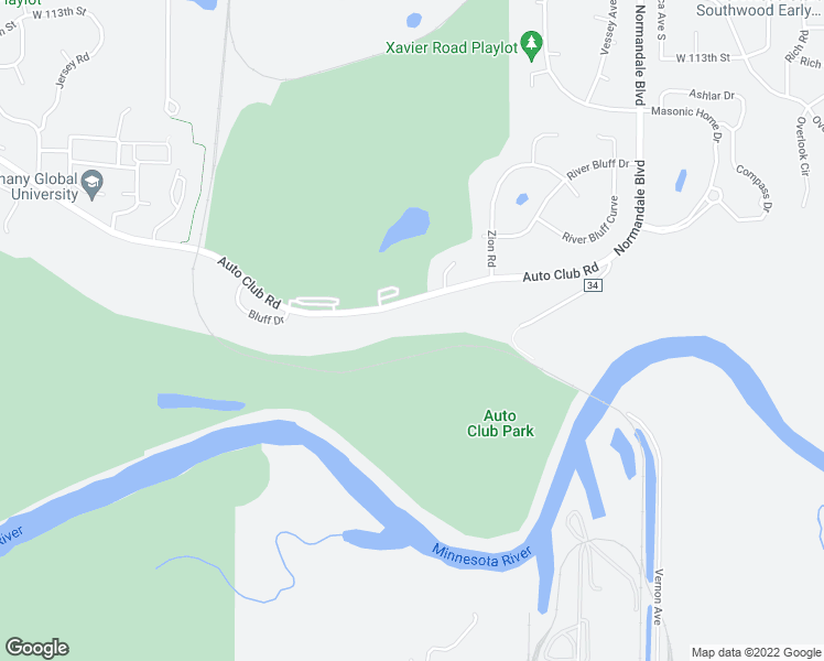 map of restaurants, bars, coffee shops, grocery stores, and more near 5901 Auto Club Road in Minneapolis