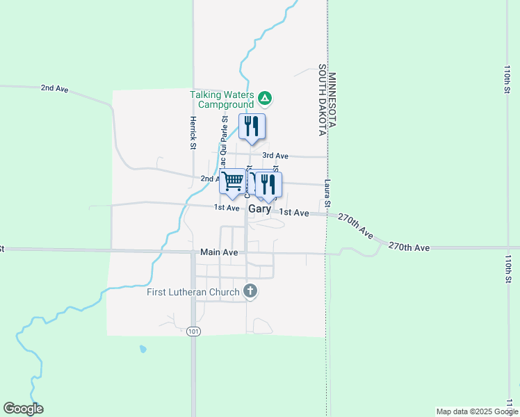 map of restaurants, bars, coffee shops, grocery stores, and more near in Gary
