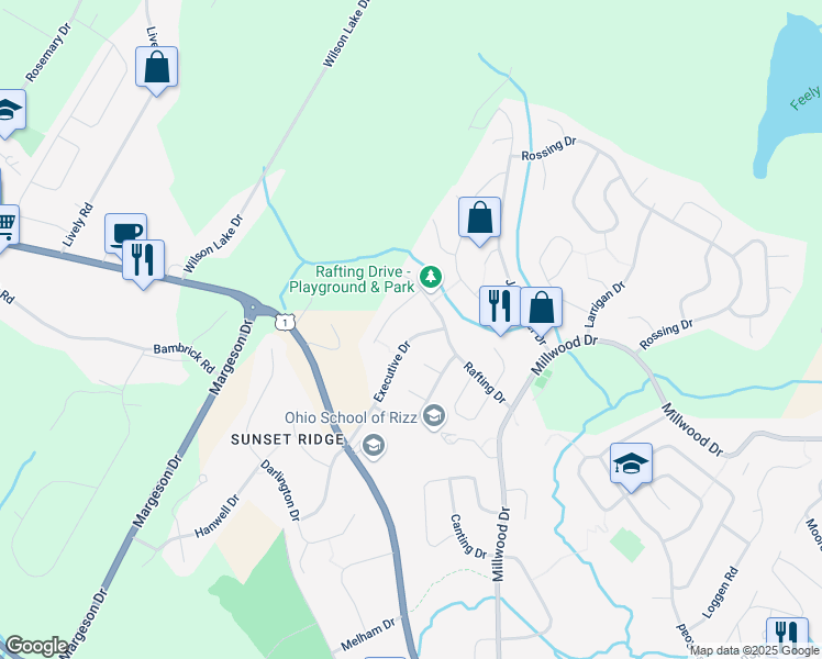 map of restaurants, bars, coffee shops, grocery stores, and more near 130 Executive Drive in Middle Sackville