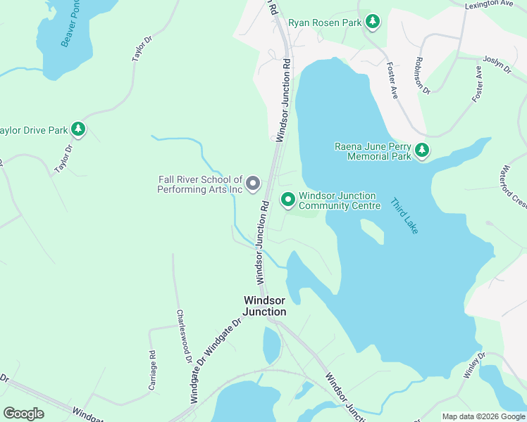 map of restaurants, bars, coffee shops, grocery stores, and more near Windsor Junction Road in Windsor Junction
