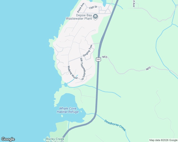 map of restaurants, bars, coffee shops, grocery stores, and more near 75 Gull Station in Depoe Bay