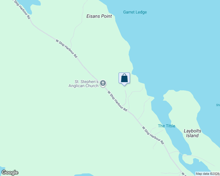 map of restaurants, bars, coffee shops, grocery stores, and more near 689 West Ship Harbour Road in Lake Charlotte