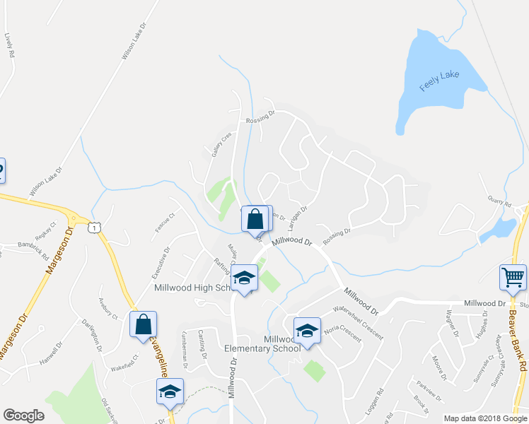 map of restaurants, bars, coffee shops, grocery stores, and more near 40 Tenon Drive in Middle Sackville
