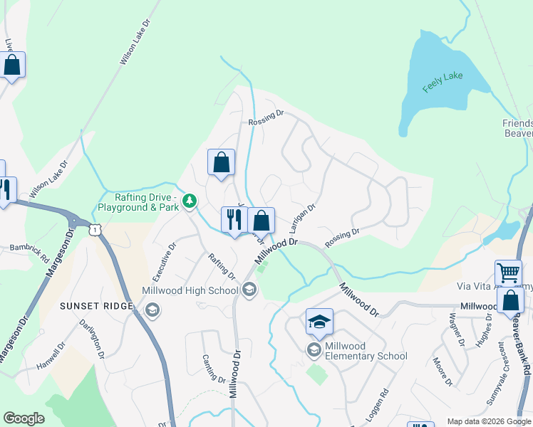 map of restaurants, bars, coffee shops, grocery stores, and more near 40 Tenon Drive in Middle Sackville