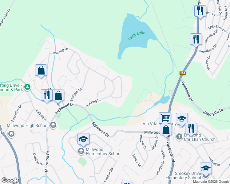 map of restaurants, bars, coffee shops, grocery stores, and more near 83 Rossing Drive in Middle Sackville