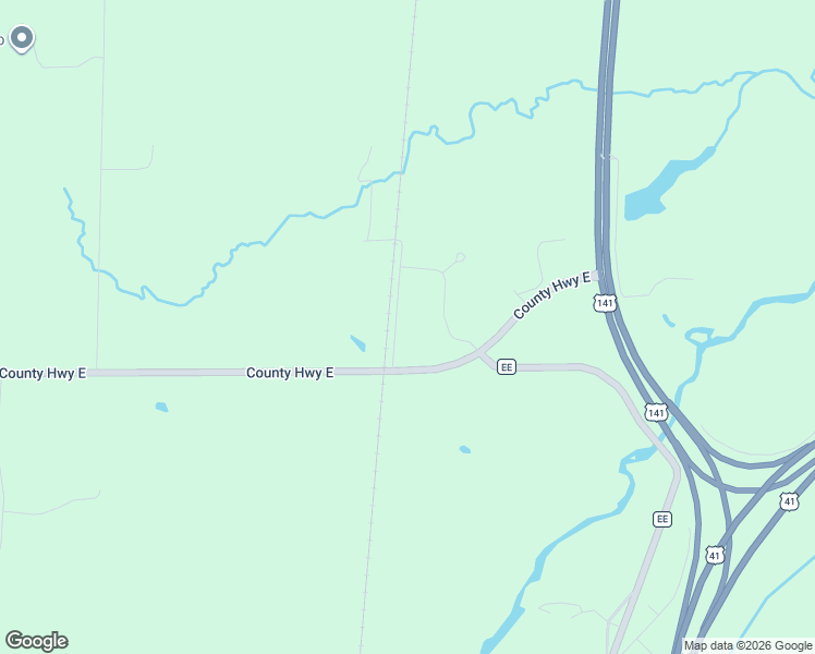 map of restaurants, bars, coffee shops, grocery stores, and more near 5844 County Road East in Abrams