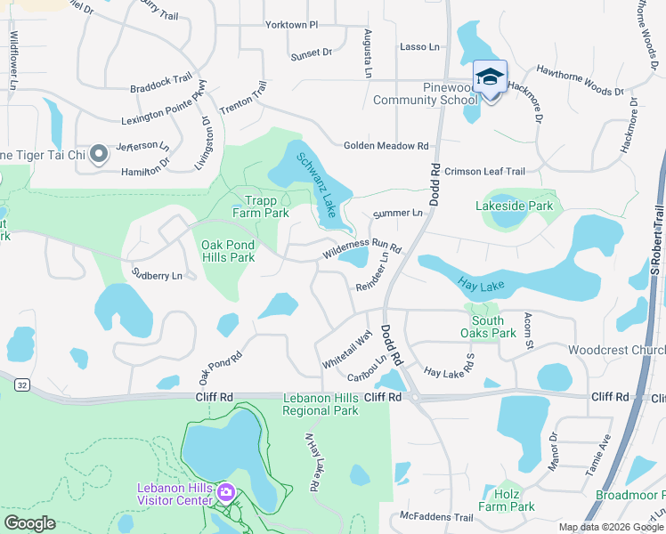 map of restaurants, bars, coffee shops, grocery stores, and more near 4470 Whitetail Way in Eagan