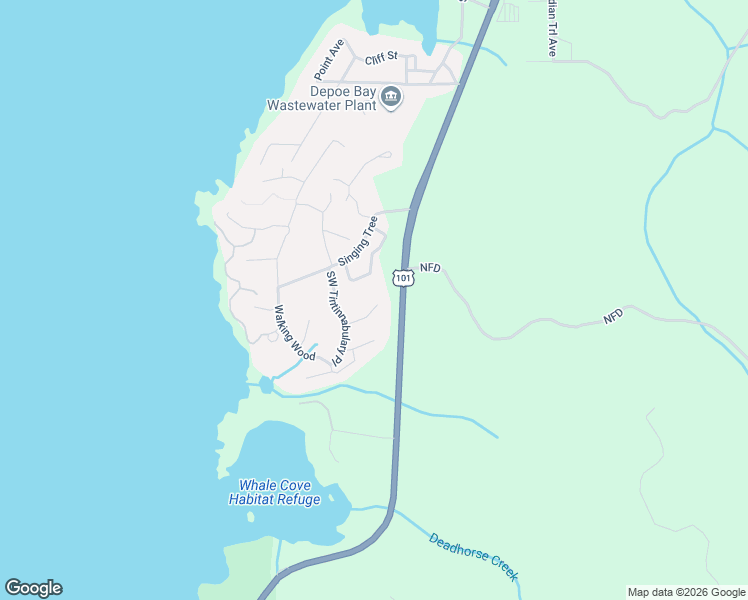 map of restaurants, bars, coffee shops, grocery stores, and more near 75 Gull Station in Depoe Bay