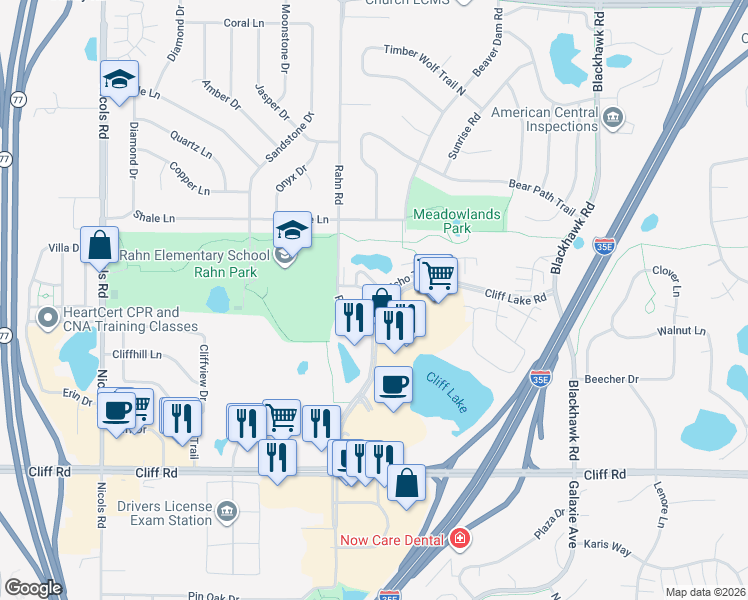 map of restaurants, bars, coffee shops, grocery stores, and more near 1987 Jan Echo Trail in Eagan