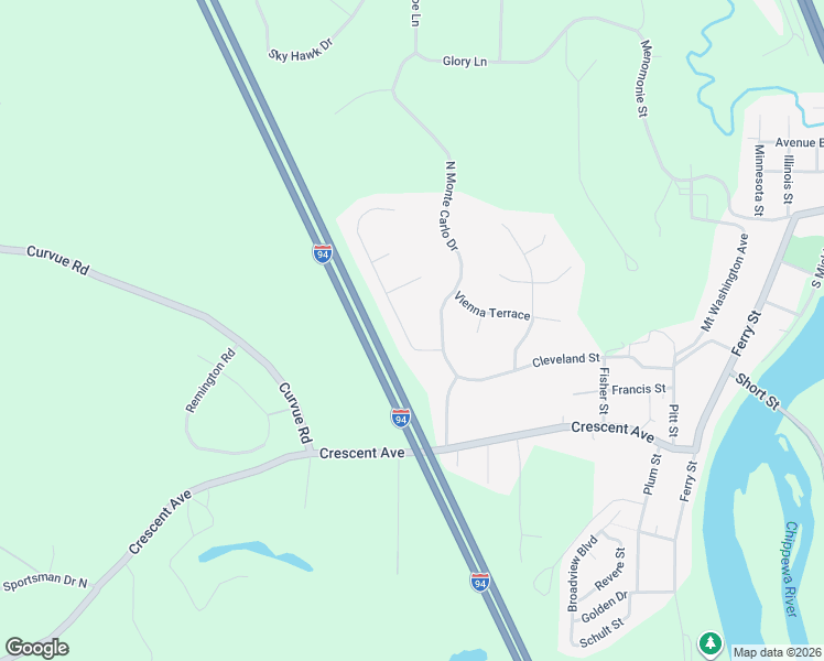 map of restaurants, bars, coffee shops, grocery stores, and more near 2444 Kenora Parkway in Eau Claire
