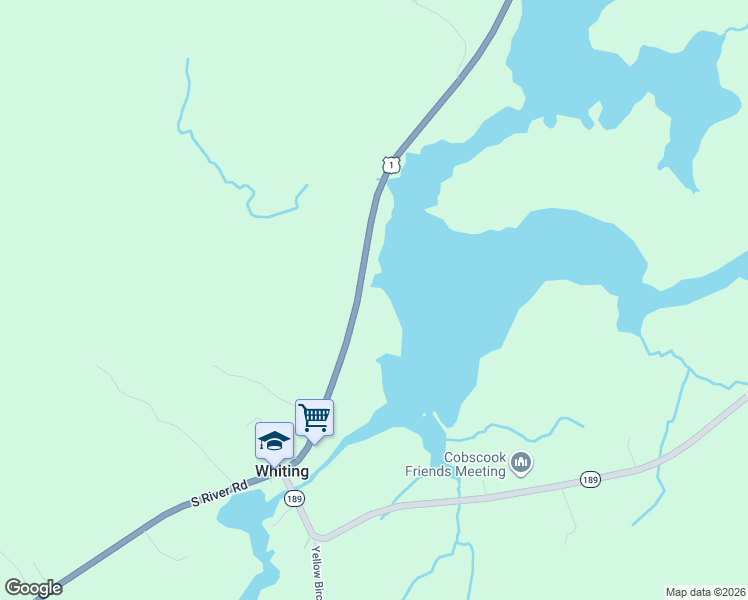 map of restaurants, bars, coffee shops, grocery stores, and more near 60 U.S. 1 in Whiting