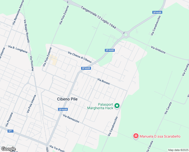 map of restaurants, bars, coffee shops, grocery stores, and more near 3 Via Bonasi in Carpi