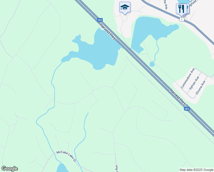 map of restaurants, bars, coffee shops, grocery stores, and more near Bondi Drive in Middle Sackville