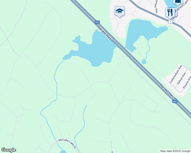 map of restaurants, bars, coffee shops, grocery stores, and more near 159 Bondi Drive in Middle Sackville