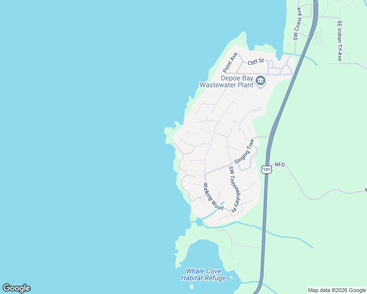 map of restaurants, bars, coffee shops, grocery stores, and more near 545 Cove Point in Depoe Bay