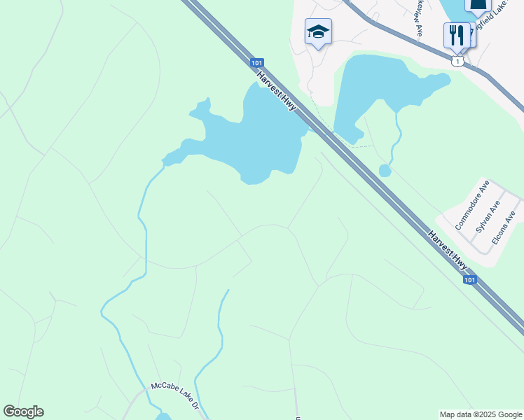 map of restaurants, bars, coffee shops, grocery stores, and more near 147 Bondi Drive in Middle Sackville