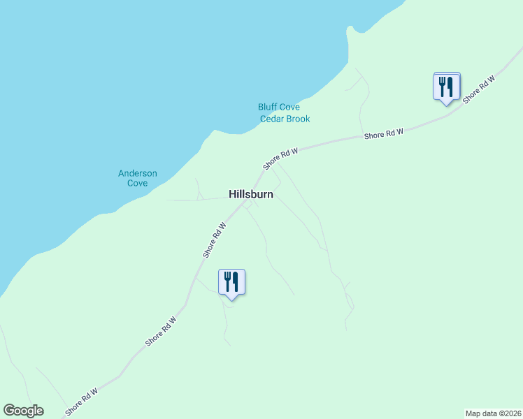 map of restaurants, bars, coffee shops, grocery stores, and more near 3712 Shore Road West in Granville Ferry