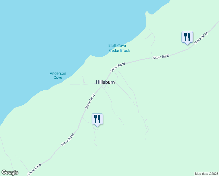 map of restaurants, bars, coffee shops, grocery stores, and more near 3712 Shore Road West in Granville Ferry