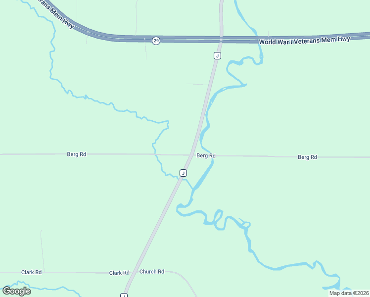 map of restaurants, bars, coffee shops, grocery stores, and more near W15320 Berg Road in Tigerton