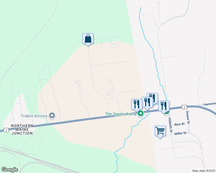 map of restaurants, bars, coffee shops, grocery stores, and more near 55 Freedom Parkway in Hermon