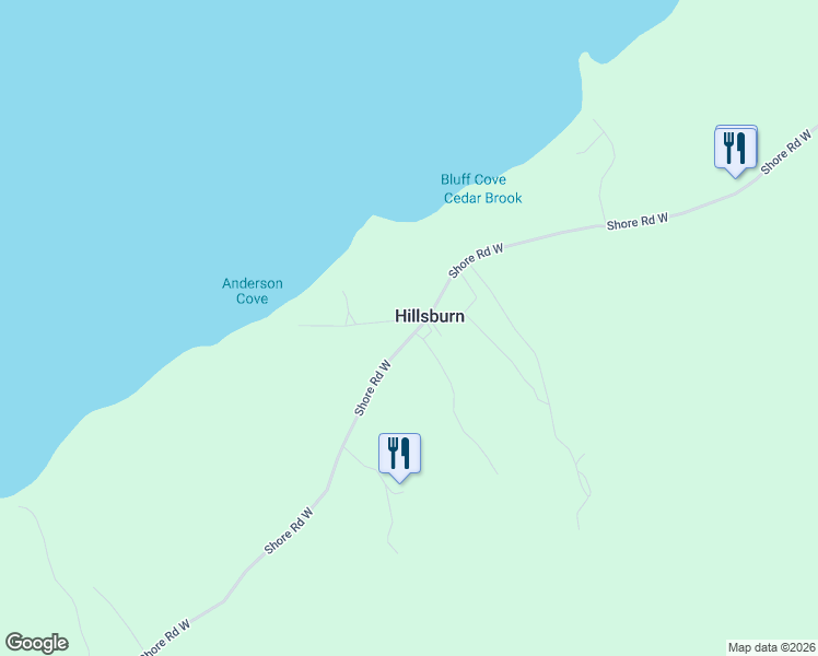 map of restaurants, bars, coffee shops, grocery stores, and more near in Hillsburn