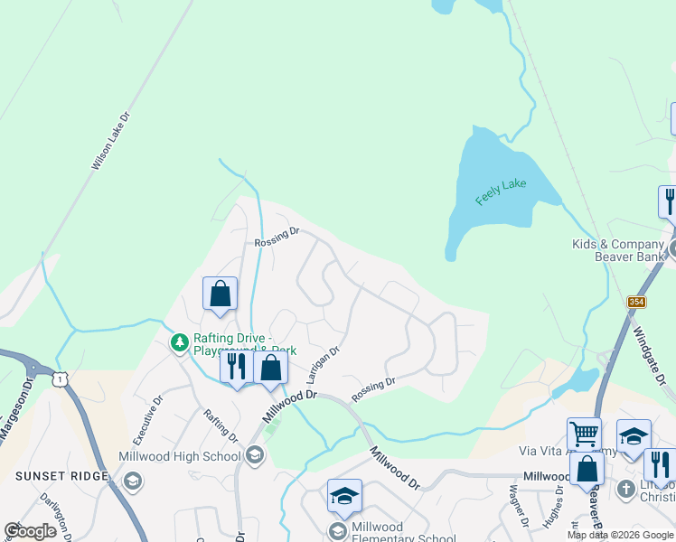 map of restaurants, bars, coffee shops, grocery stores, and more near 212 Rossing Drive in Middle Sackville