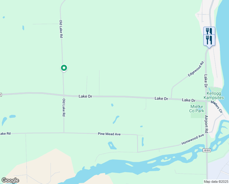 map of restaurants, bars, coffee shops, grocery stores, and more near W6740 Lake Drive in Shawano