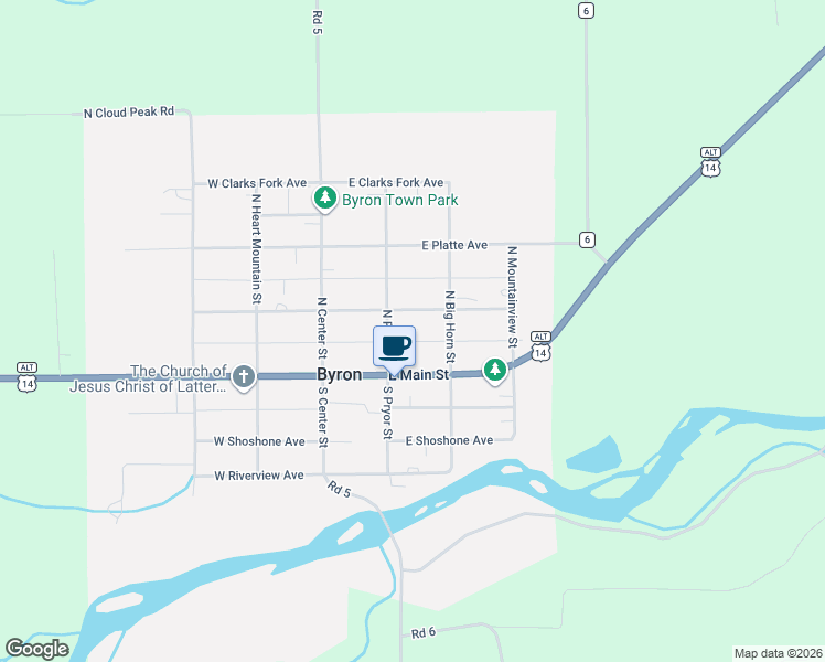 map of restaurants, bars, coffee shops, grocery stores, and more near 35 North Pryor Street in Byron