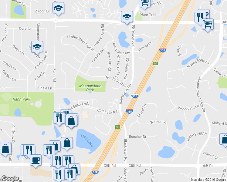 map of restaurants, bars, coffee shops, grocery stores, and more near 4344 Fox Ridge Ct in Eagan