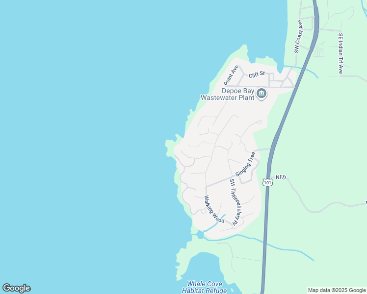 map of restaurants, bars, coffee shops, grocery stores, and more near 545 Cove Point in Depoe Bay