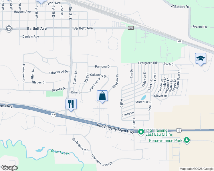 map of restaurants, bars, coffee shops, grocery stores, and more near 1135 Mulberry Drive in Altoona