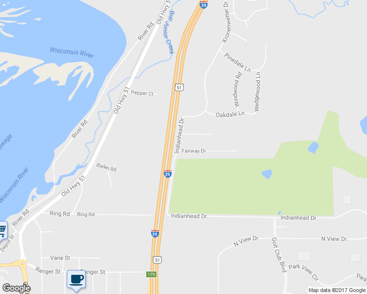 map of restaurants, bars, coffee shops, grocery stores, and more near 787 Fairway Drive in Mosinee