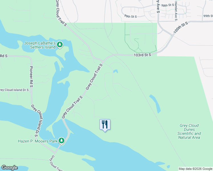 map of restaurants, bars, coffee shops, grocery stores, and more near 10417 Grey Cloud Trail South in Cottage Grove
