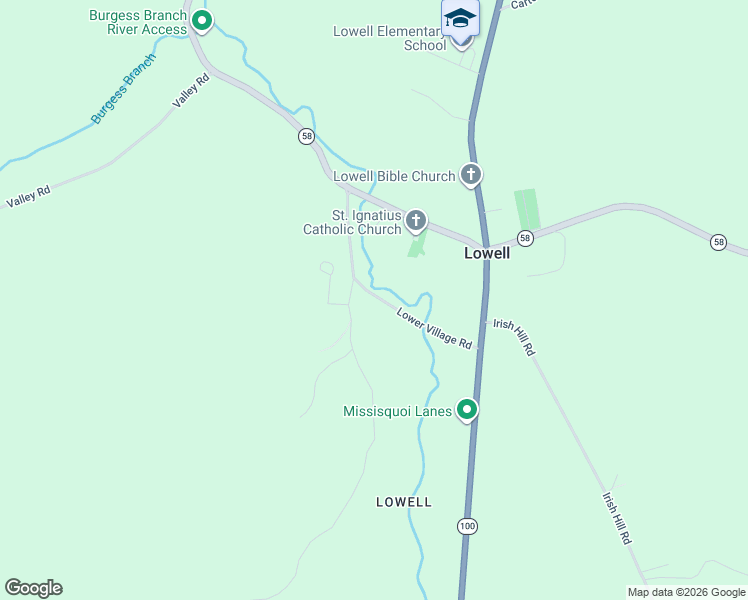 map of restaurants, bars, coffee shops, grocery stores, and more near 48 Lower Village Road in Lowell