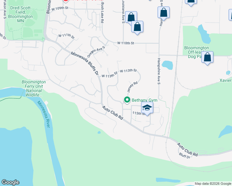 map of restaurants, bars, coffee shops, grocery stores, and more near 11335 Louisiana Circle in Minneapolis