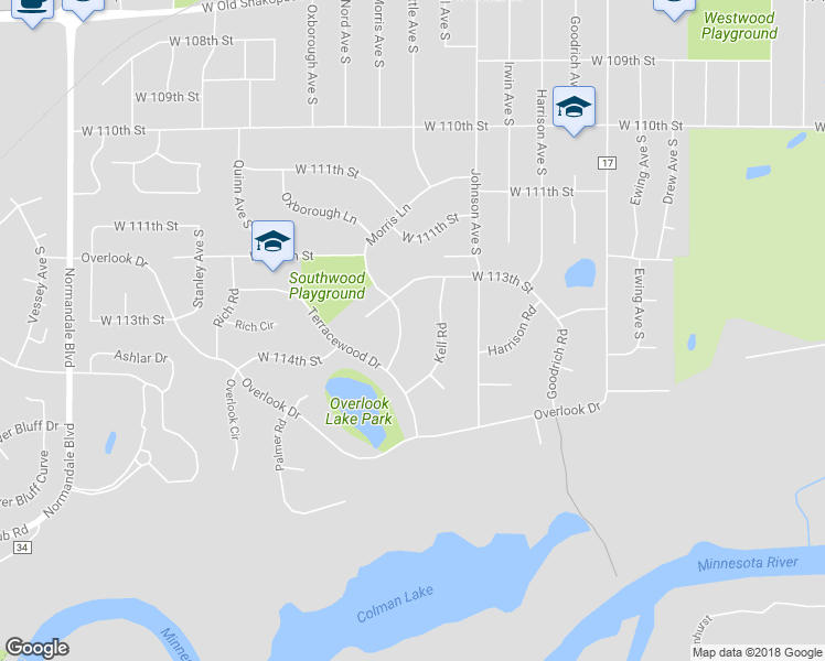 map of restaurants, bars, coffee shops, grocery stores, and more near 4673 Morris Lane in Bloomington