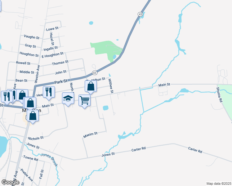 map of restaurants, bars, coffee shops, grocery stores, and more near 486 Main Street in Madison